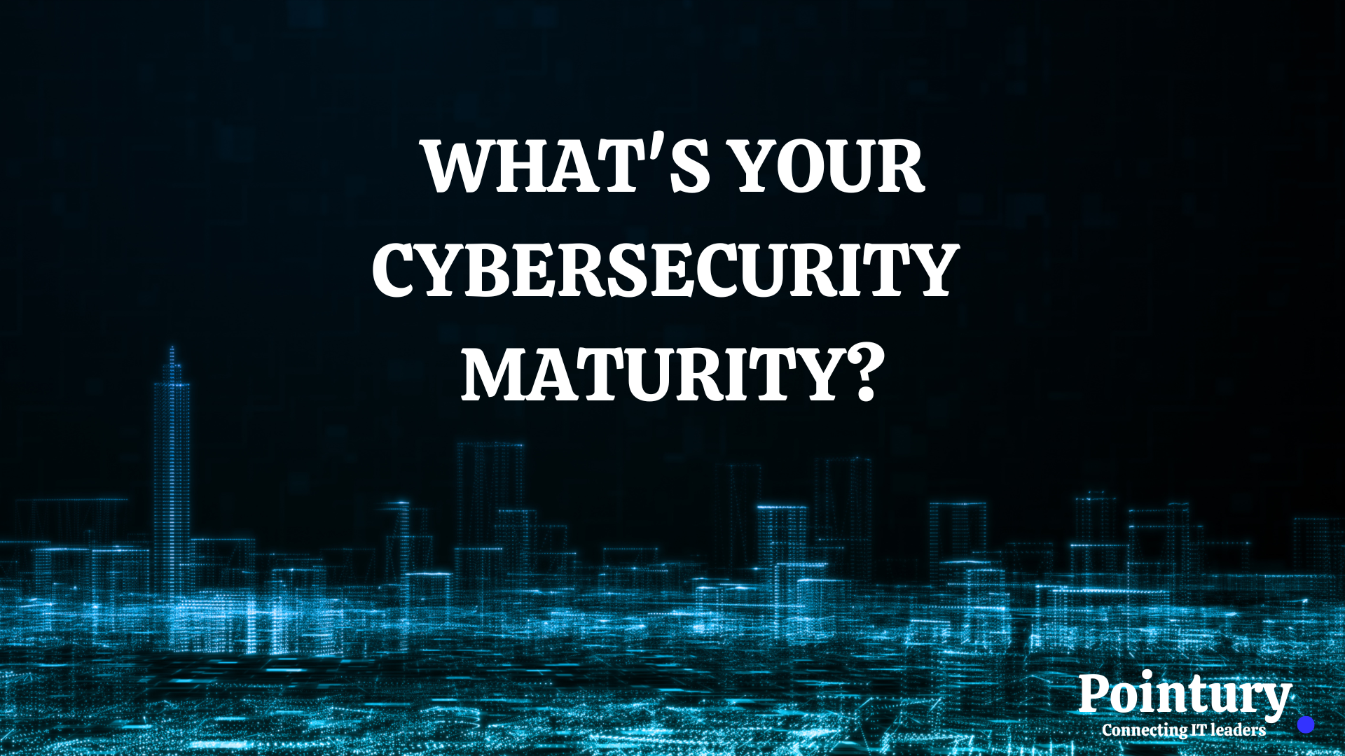 WHAT'S YOUR CYBERSECURITY MATURITY ?