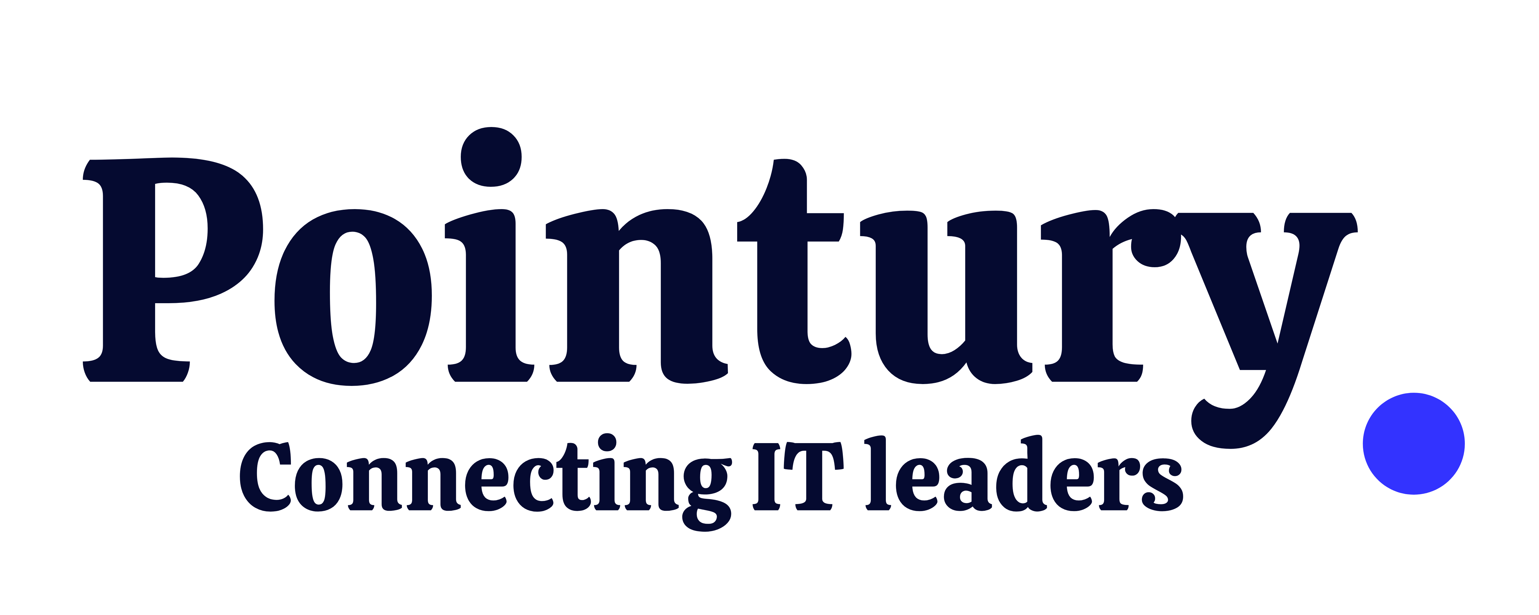 Pointury Black Connecting IT Leaders Logo