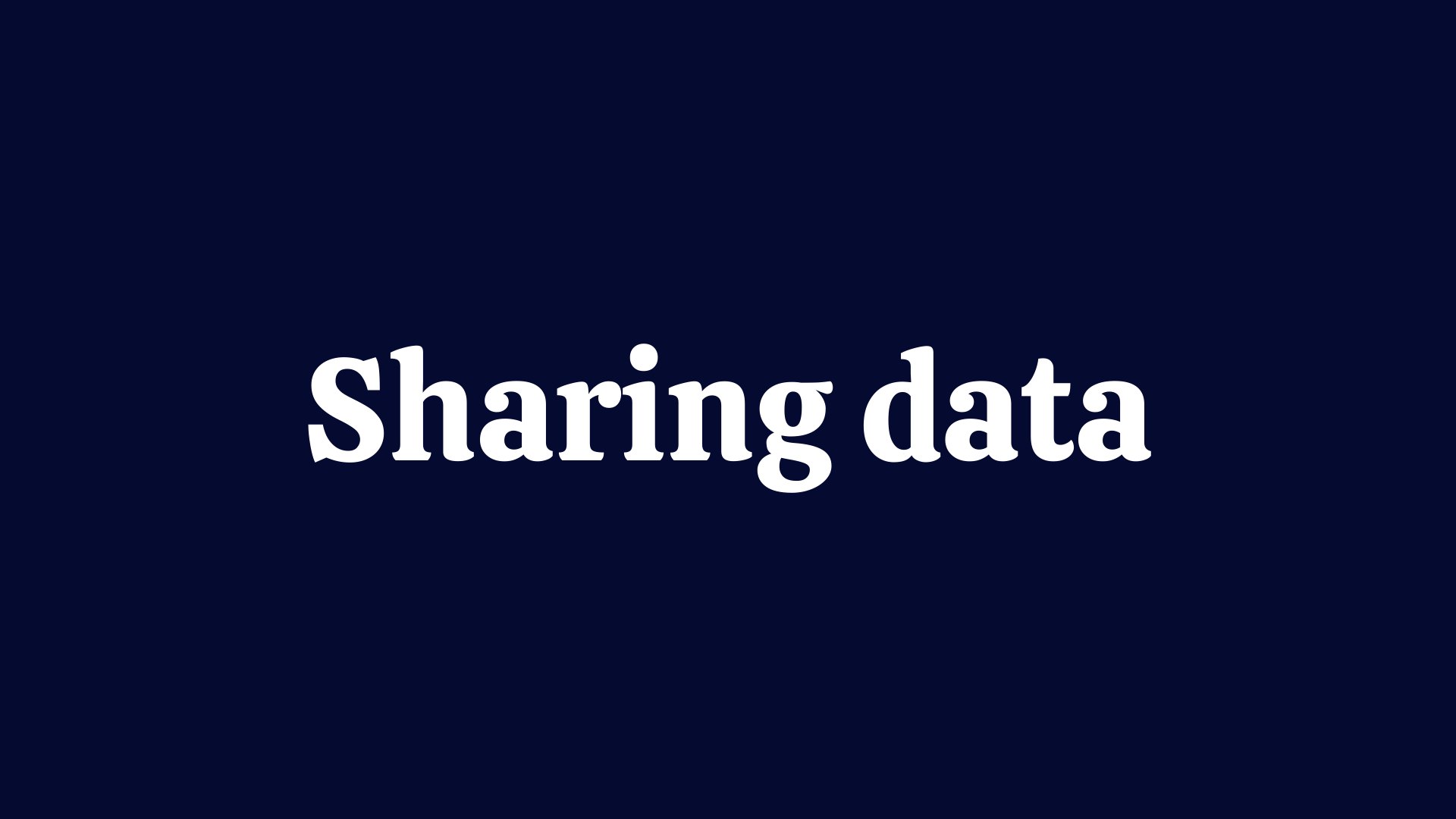 Sharing data